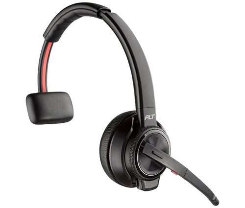 Poly Savi 8210 – Mono Headset – DECT, mit Ladestation, Boom-Mikrofon – schwarz – bis 13 h