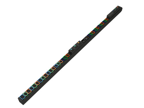 Vertiv UU30010L PDU 22,0 kVA, 32 A – Messgerät – 0U senkrecht – 30× AC (C13/C19) – 230/400 V – Schwarz