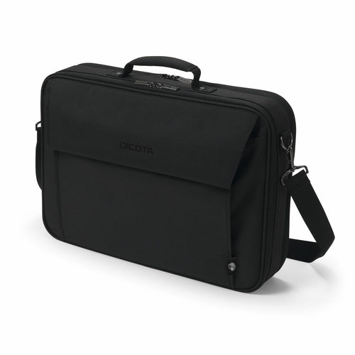 DICOTA Notebook-Tasche bis 15,6" – abnehmbarer Schultergurt, aus recyceltem PET – Schwarz