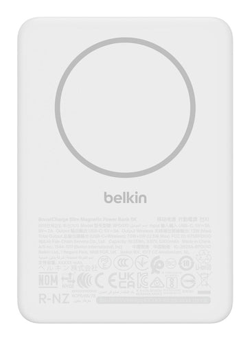 Belkin MagSafe Powerbank 5000 mAh, 1× USB-C, für iPhone (MagSafe), Weiss