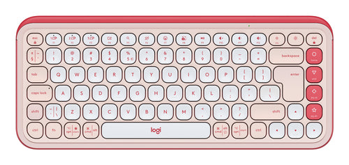 Logitech POP ICON KEYS – Tastatur, US-Layout (EN), Rosa