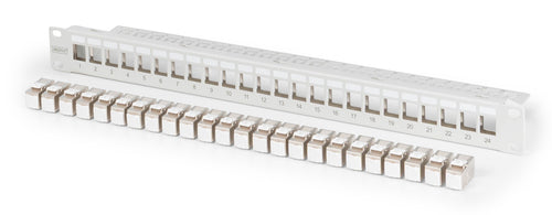 Digitus Rangierpanel 19", 1U, 24×RJ-45 Cat6a, SPCC – grau