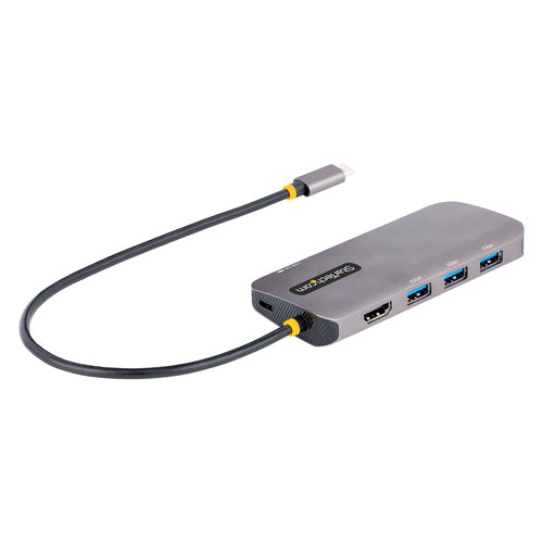 StarTech.com Multiport-Adapter – USB-C, 1× HDMI, 3× USB-A, 100 W PD, GbE, für Windows/Mac/ChromeOS