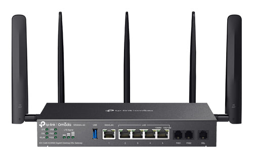 TP-Link Omada DR3650V-4G DSL-Gateway – Wi-Fi 6, Dual-Band (2,4/5 GHz), RJ-11, 4× LAN, 2× USB-A