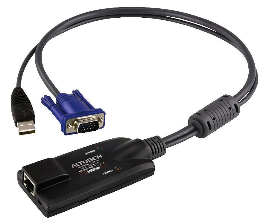 ATEN USB-CAT5 Modul – VGA (HDB-15), USB-A, PS/2, RJ-45 Konsolen-Port – für KH2508A/KH2516A