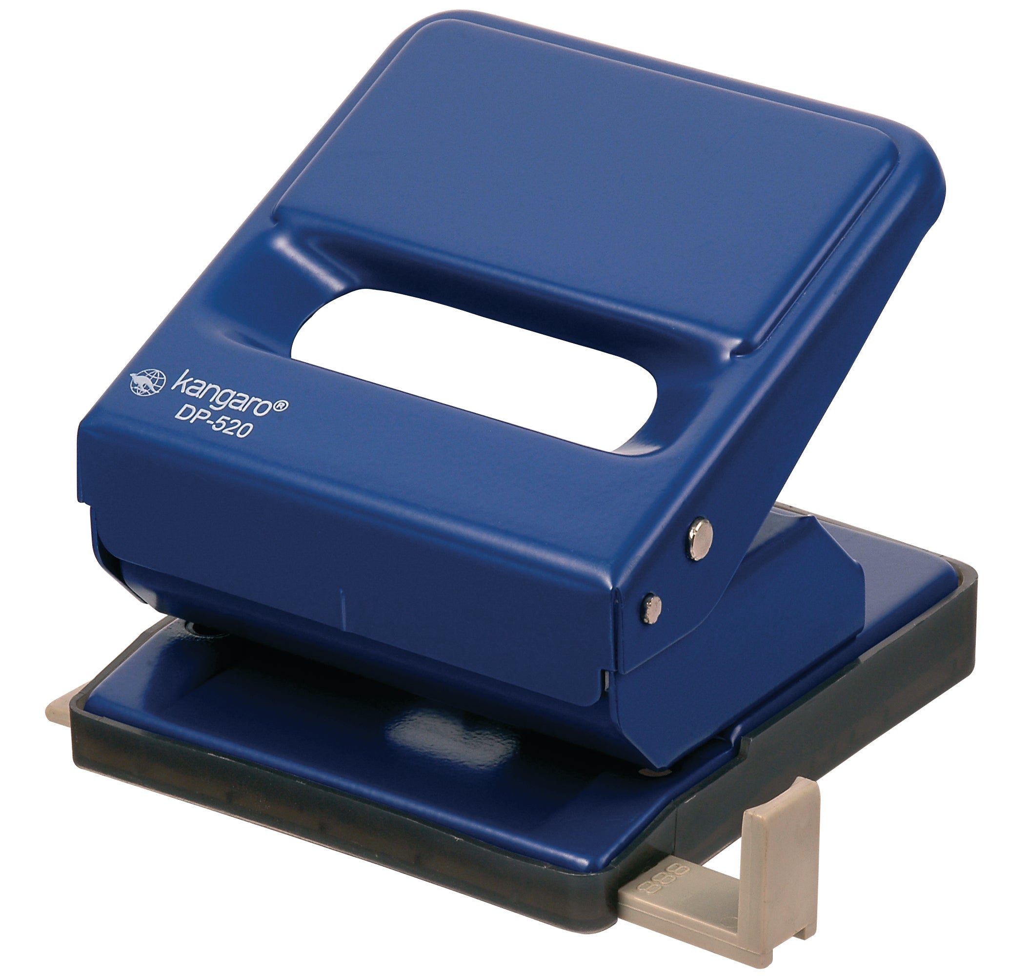 Kangaro Bürolocher DP-520 – 2-Loch, Lochabstand 80 mm, 25 Blatt, bis A4 – Blau