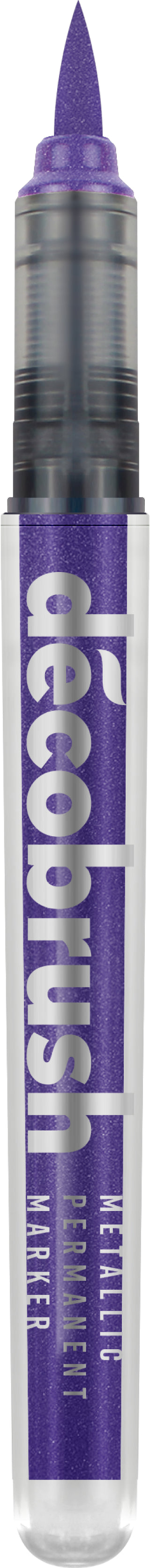 Karin DécoBrush Paint Marker Metallic – Bürstenspitze – Violett – für Papier, Holz und Glas