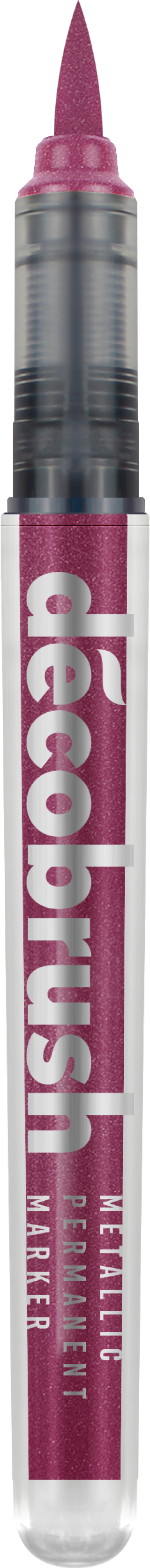 Karin DécoBrush 8546 Paint Marker Metallic – Bürstenspitze – Pink – für Glas, Metall und Kunststoff