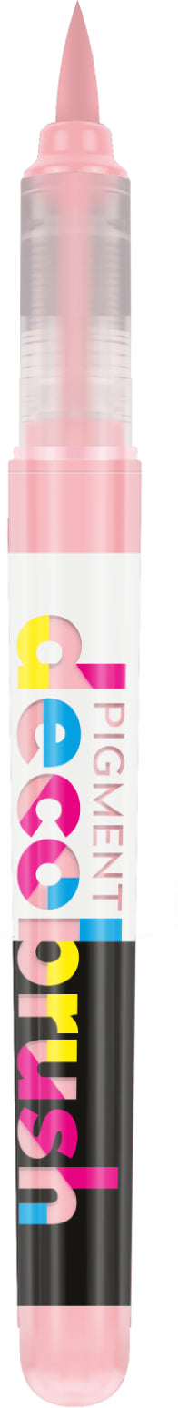 Karin PigmentDecoBrush 29Z169 Acrylmarker – Pinselspitze – Mehrfarbig, 4er-Set, für Papier, Metall und Glas
