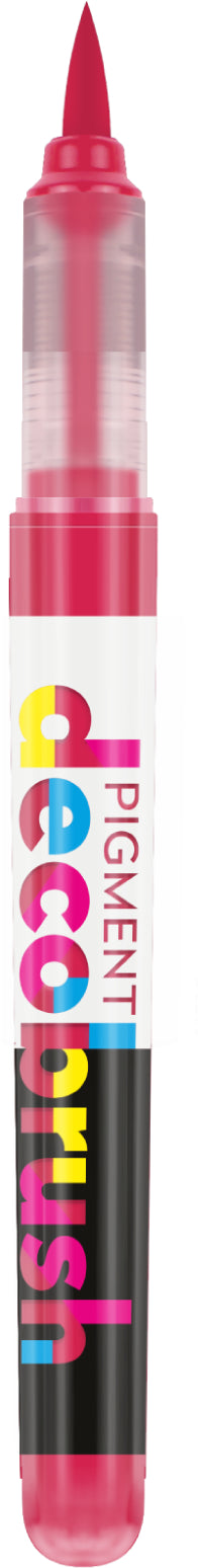 Karin PigmentDecoBrush Acrylmarker – Pinselspitze – Magenta – für Papier, Metall und Glas