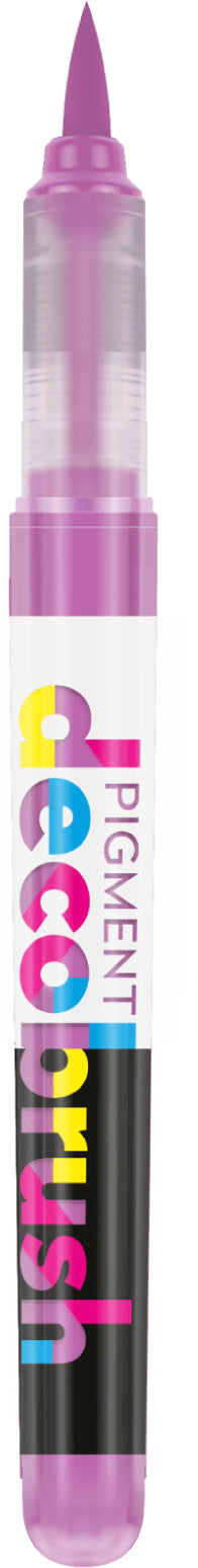 Karin PigmentDecoBrush 29Z2405 Acrylmarker – Pinselspitze – Rotlila – für Papier, Glas und Kunststoff
