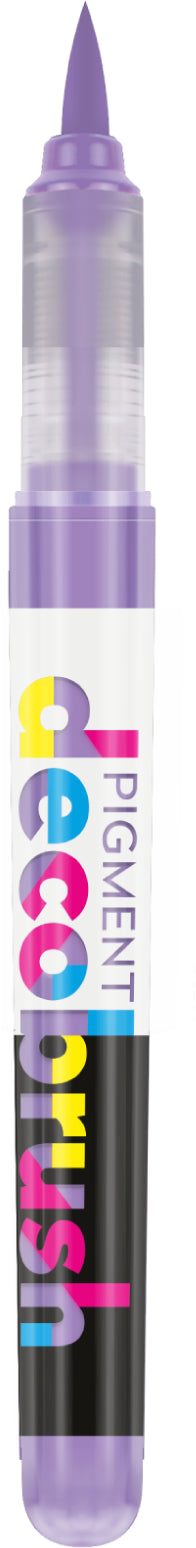 Karin PigmentDecoBrush 29Z265 Acrylmarker – Pinselspitze – Violett – für Papier, Glas und Metall