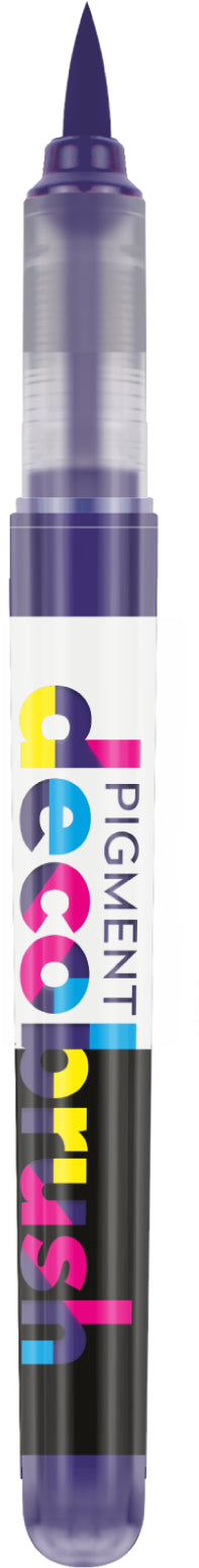Karin PigmentDecoBrush 29Z267 Acrylmarker – Pinselspitze – Aubergine – für Papier, Metall und Kunststoff
