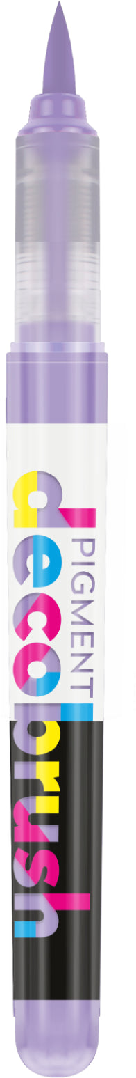 Karin PigmentDecoBrush 29Z2705 Acrylmarker – Pinselspitze – Pastell-violettblau (2705U) – für Papier, Metall und mehr
