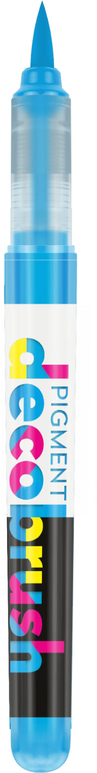 Karin PigmentDecoBrush 29Z2915 Acrylmarker – Pinselspitze – Ägäis – für Papier, Metall und Glas