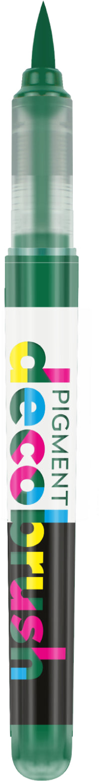 Karin PigmentDecoBrush 3285U Acrylmarker – Pinselspitze – Grün – 4er-Set