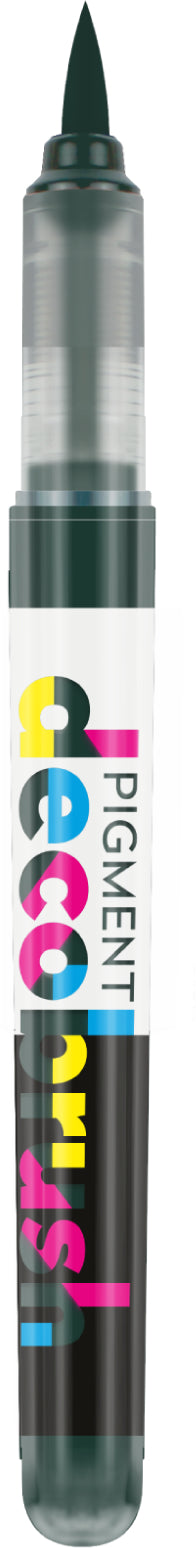 Karin PigmentDecoBrush 29Z343 Acrylmarker – Pinselspitze – 4er-Set – für Glas, Metall und Kunststoff