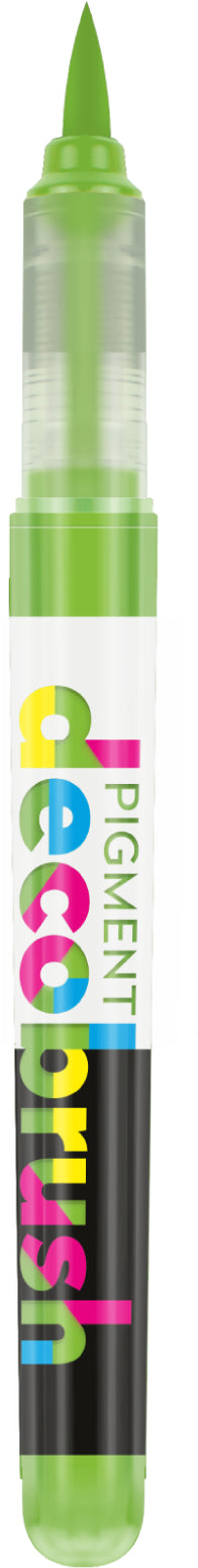 Karin PigmentDecoBrush Acrylmarker – Pinselspitze – Grün – für Papier, Metall und Kunststoff
