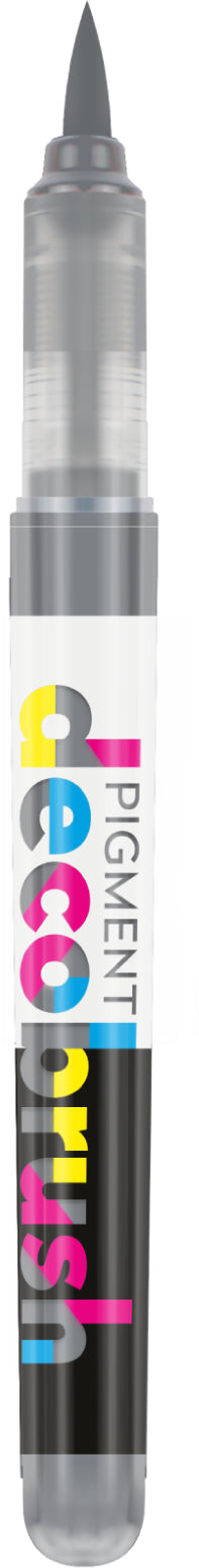 Karin PigmentDecoBrush 29Z429 Acrylmarker – Pinselspitze – Cool Grey 3 – für Papier, Metall und Glas