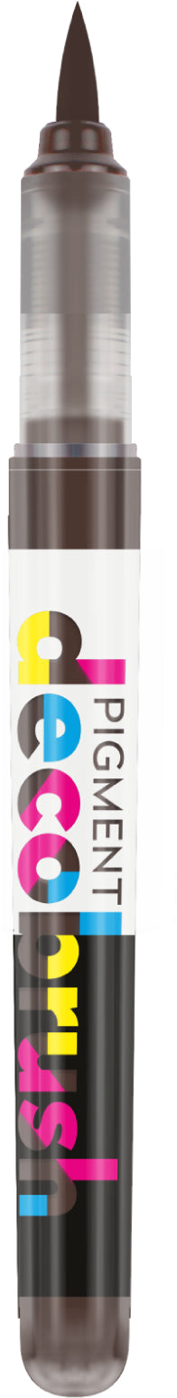 Karin PigmentDecoBrush Acrylmarker – Pinselspitze – Sepia – 4er-Set
