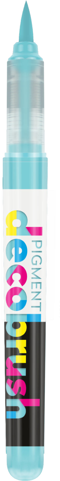 Karin PigmentDecoBrush Acrylmarker – Pinselspitze – Cool Aqua – für Papier, Metall und Glas