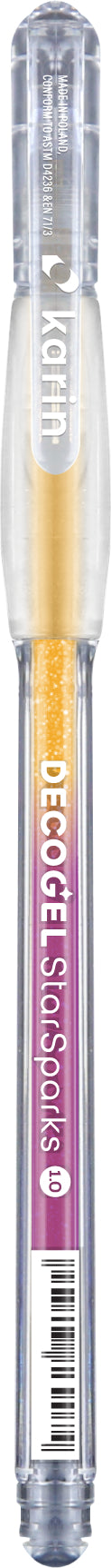 Karin DECOGEL Star Gelschreiber – gelb, Spitze 1,0 mm, wasserfest
