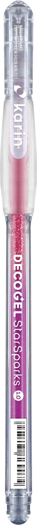 Karin DECOGEL STAR Gelschreiber – Farben sortiert, Spitze 1,0 mm, wasserfest, glitzernd, 50er-Set