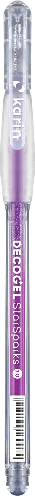 Karin DECOGEL STAR Gelschreiber – violett, Spitze 1,0 mm, wasserfest