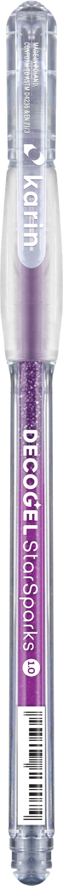 Karin DECOGEL Gelschreiber – Violett, Spitze 1,0 mm, wasserfest, 50er-Set