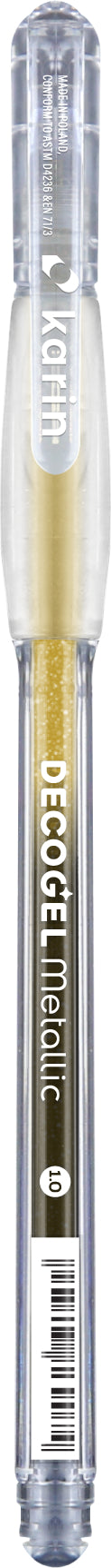 Karin DECOGEL 1.0 Gelschreiber – orange, Spitze 1,0 mm, wasserfest, metallic