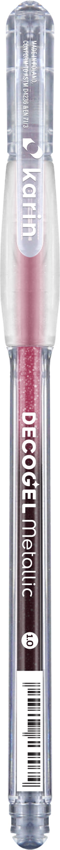 Karin DECOGEL Gelschreiber – Rot, Spitze 1,0 mm, wasserfest, metallic