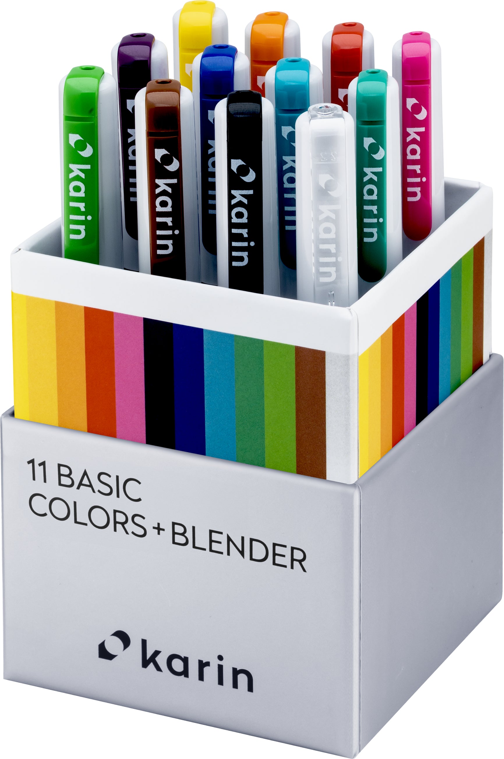 Karin Real Brush Pro Brush Pen – Pinselspitze 0,4 mm, 12 Farben, 12 Stk.