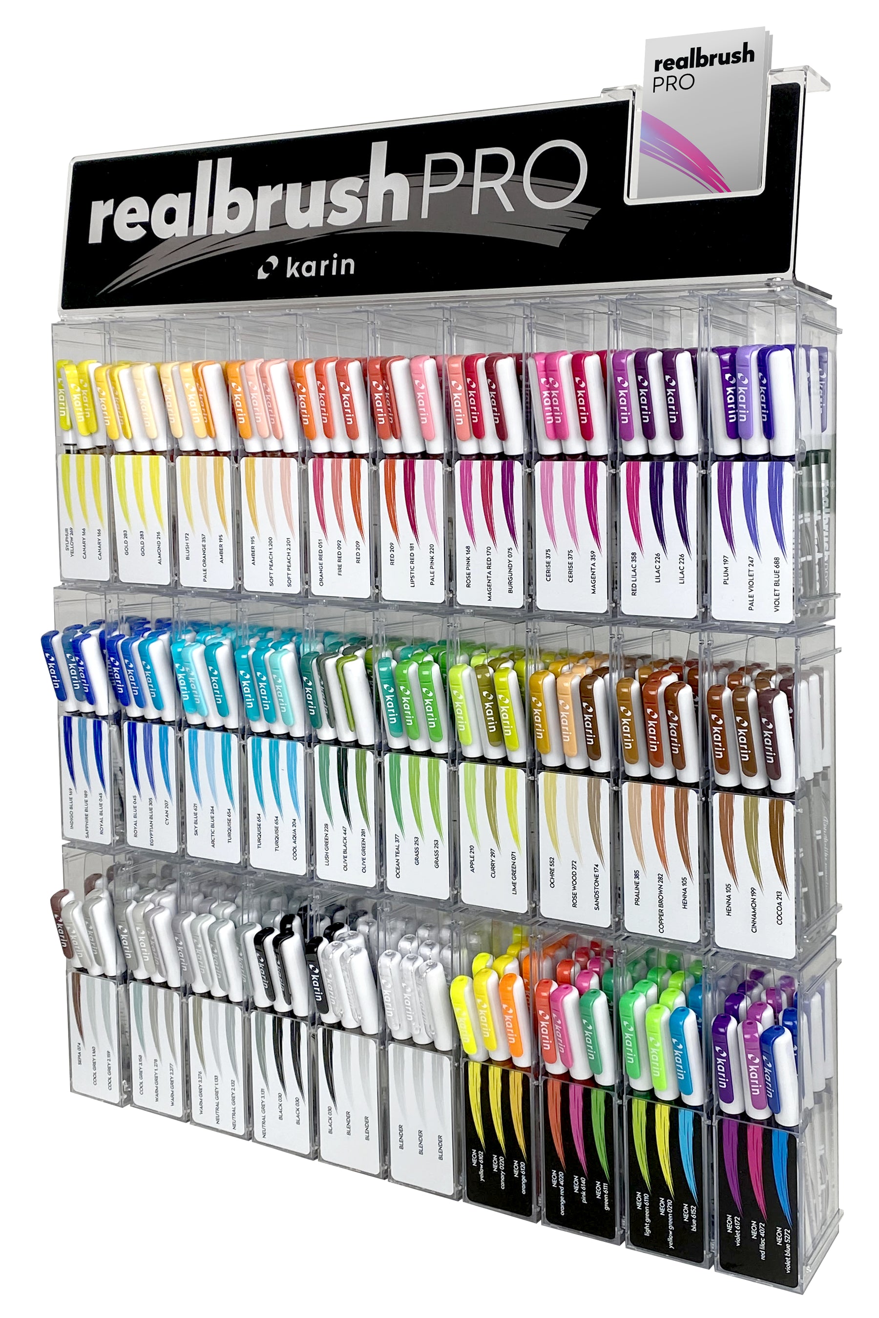 Karin Real Brush Pro Brush Pen – 0,4 mm, wasserbasiert, 360er Set
