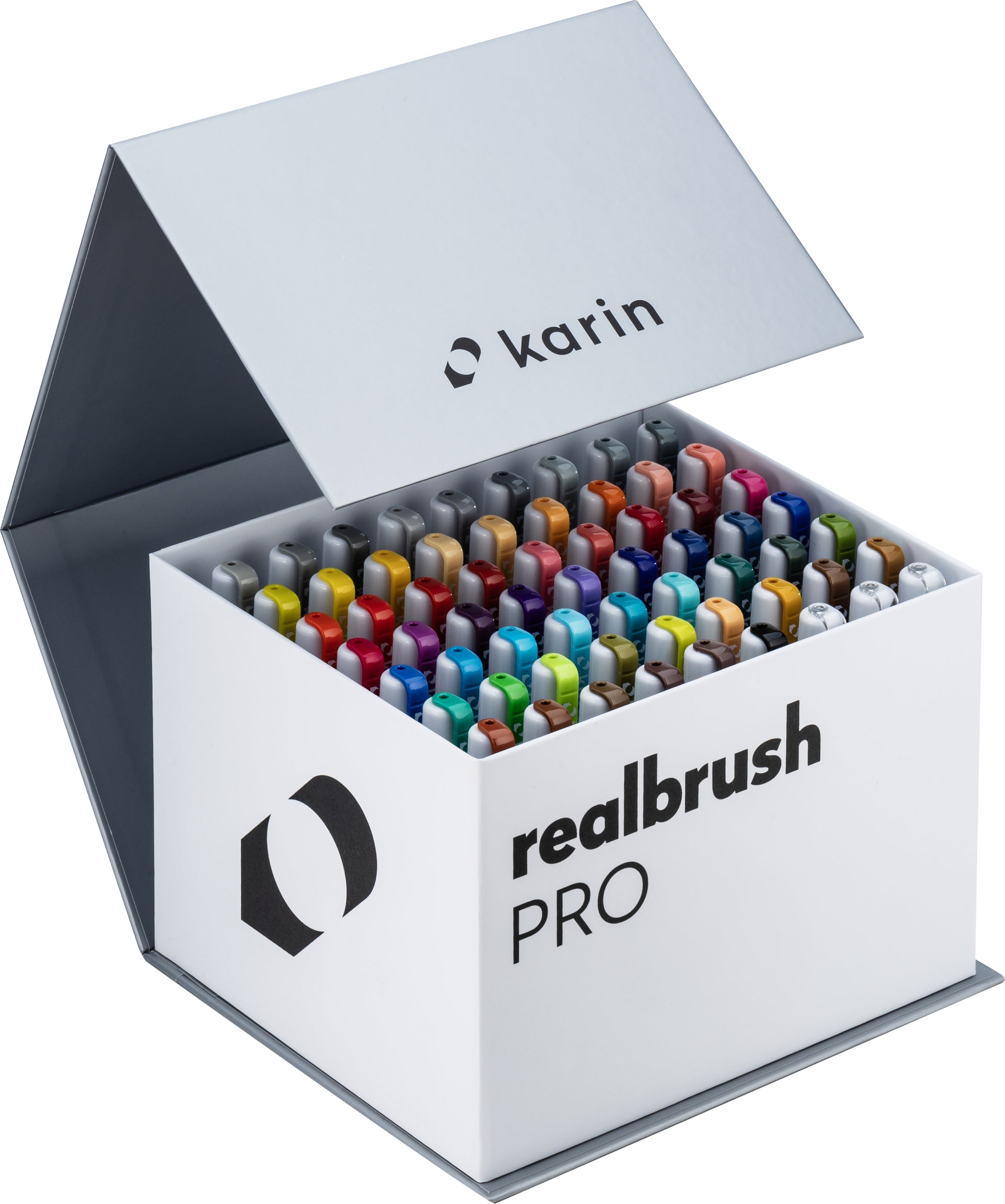 Karin Real Brush Pro Brush Pen – Pinselspitze 4 mm, 60 Stk. – für viele Oberflächen