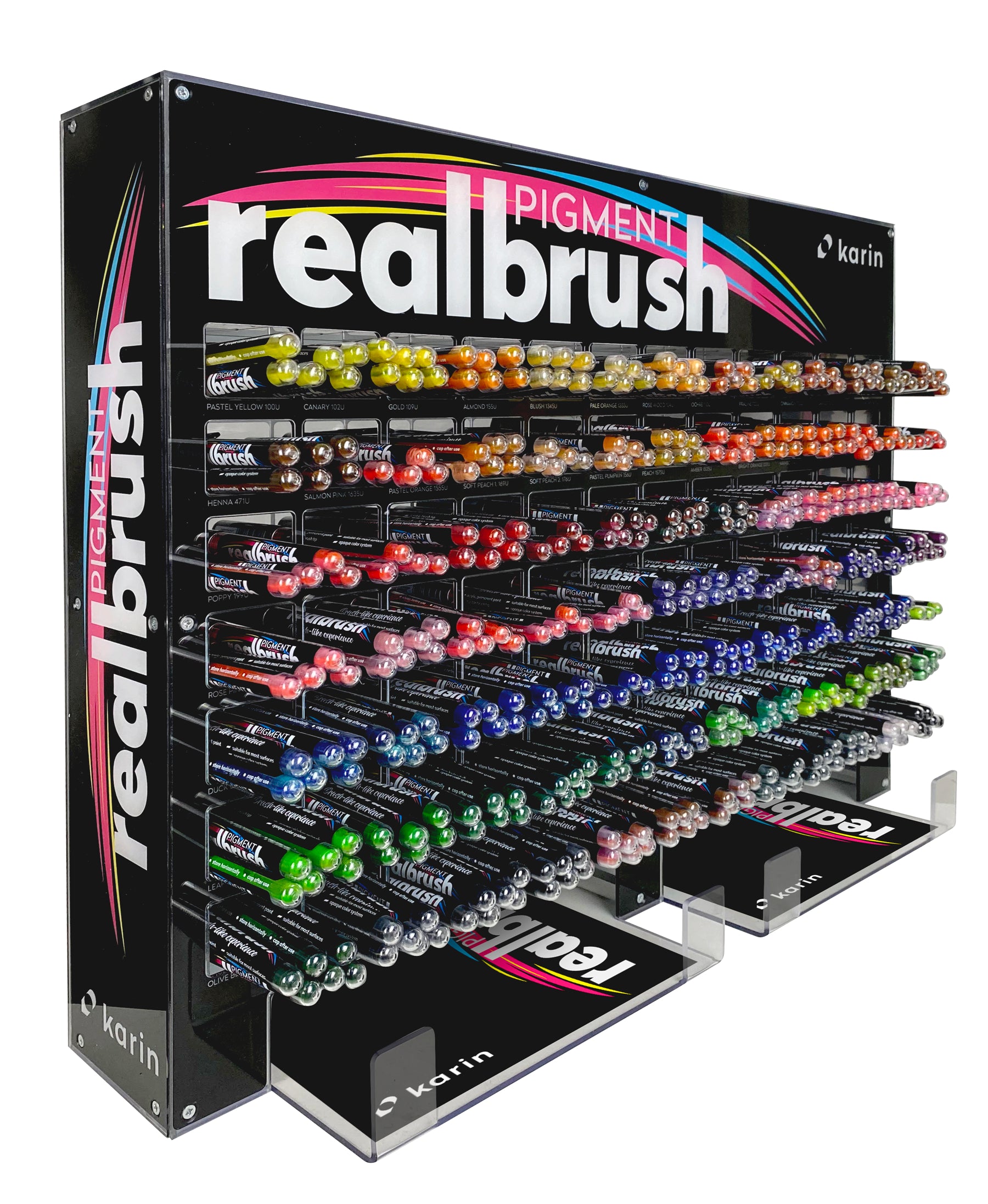 Karin Real Brush Pigment Acrylmarker – Pinselspitze 4 mm – für Papier, Metall und Kunststoff