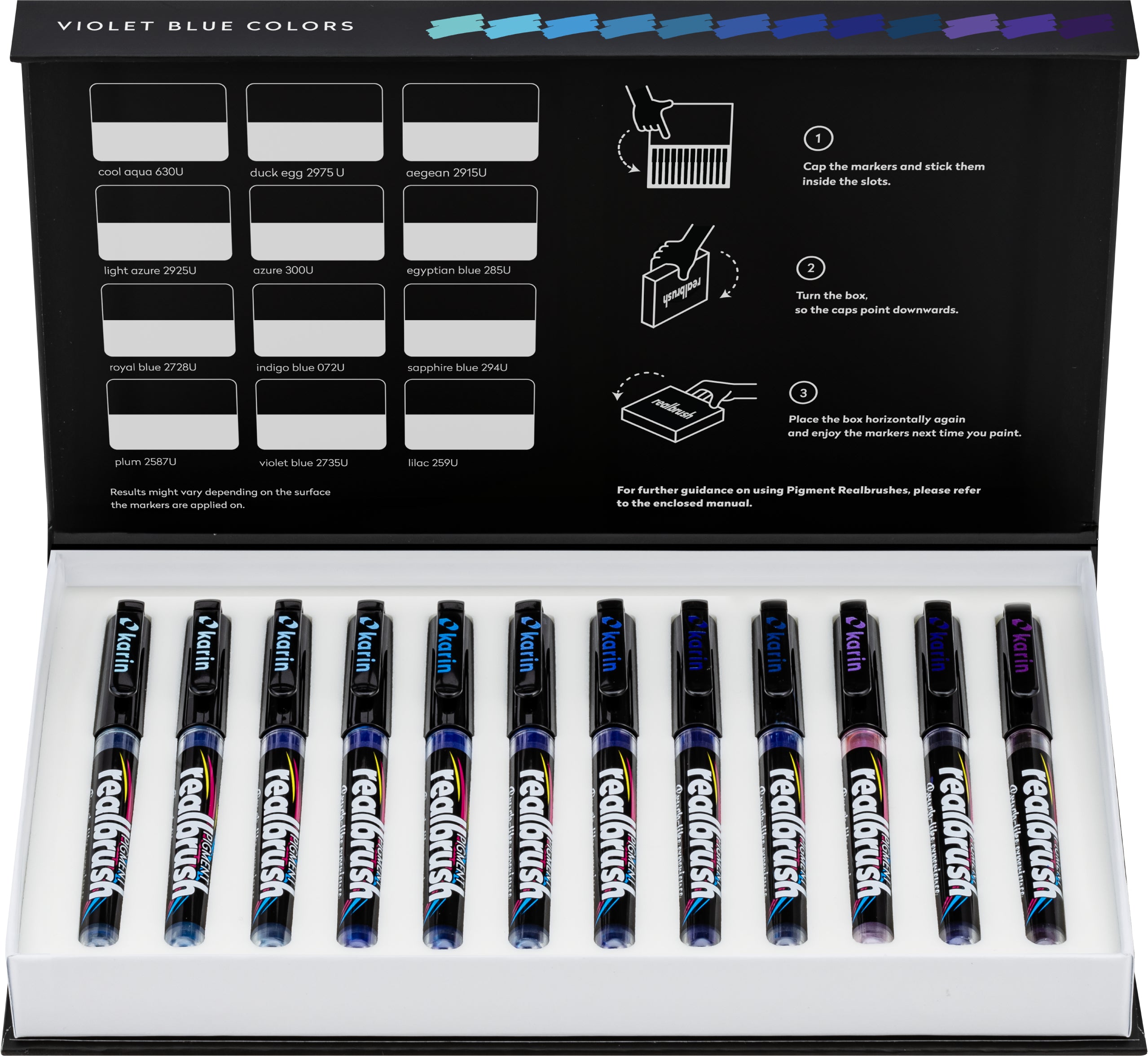 Karin Real Brush Pen Acrylmarker – Pinselspitze – Violettblau