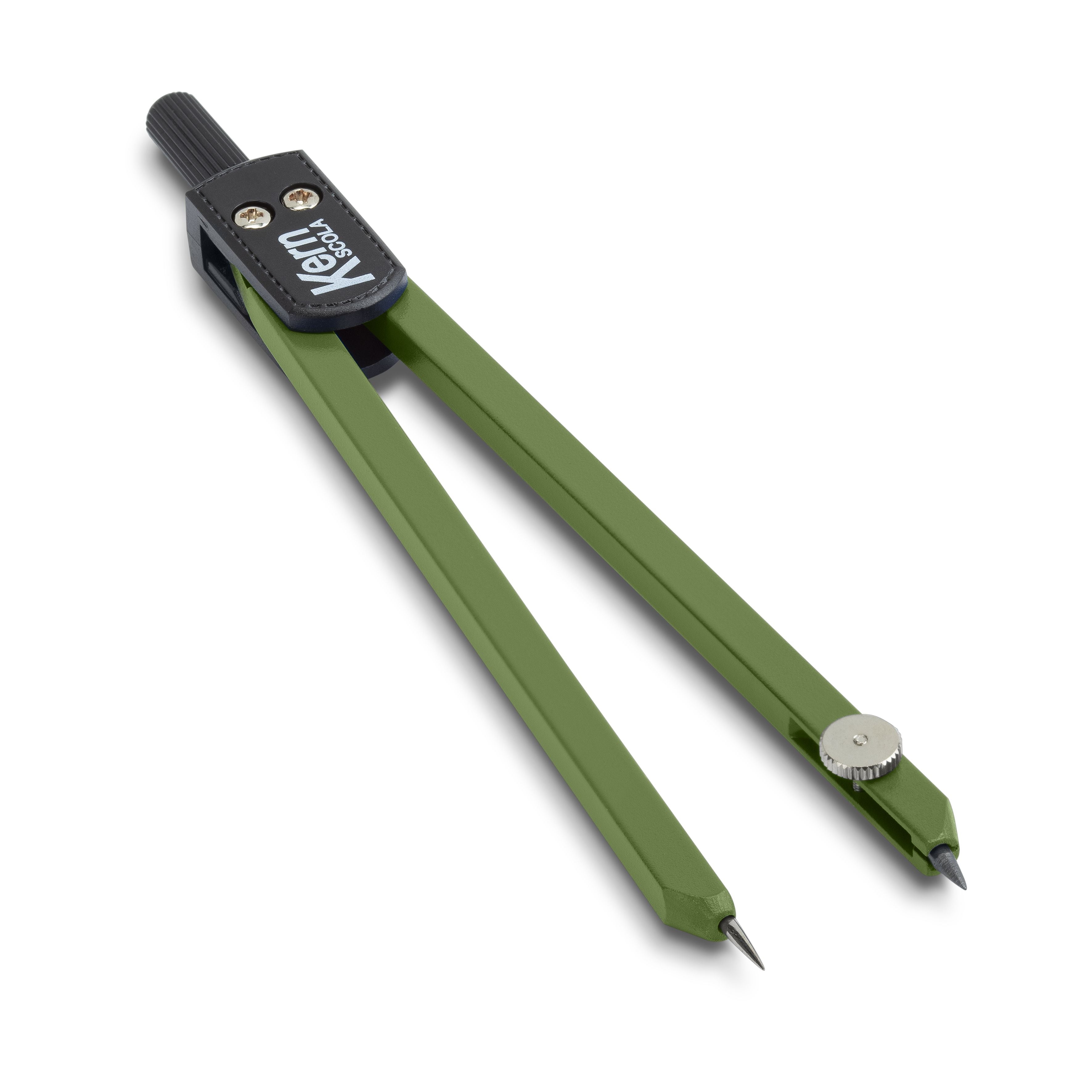 KERN Scola Pastell Zirkel – Länge 172 mm, max. Kreis-Ø 30 cm, erdgrün