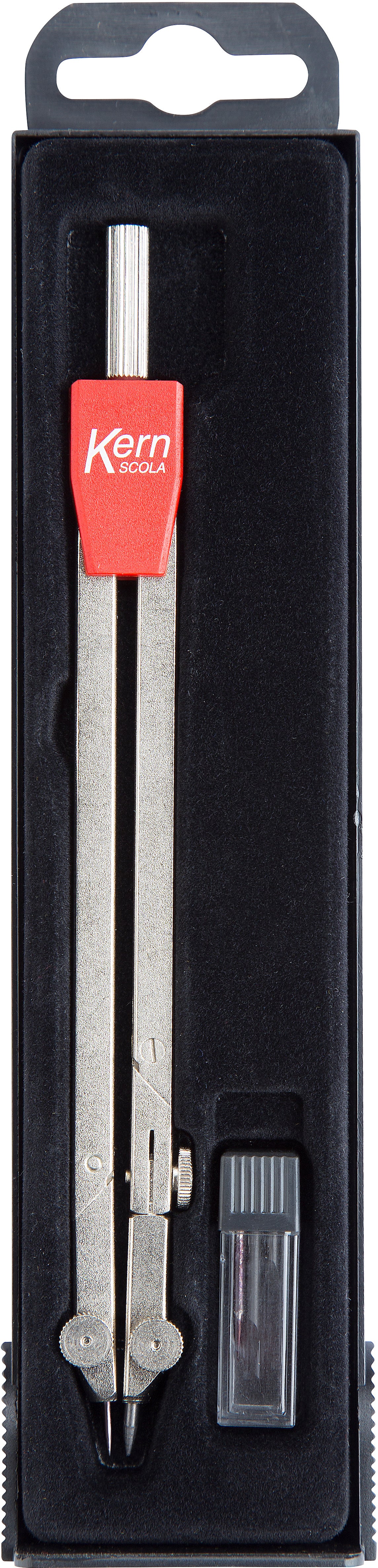 Kern Scola D Einsatzzirkel – Länge 202 mm, max. Kreis-Ø 46 cm, mit 2 Ersatzbleiminen und 1 Ersatznadel