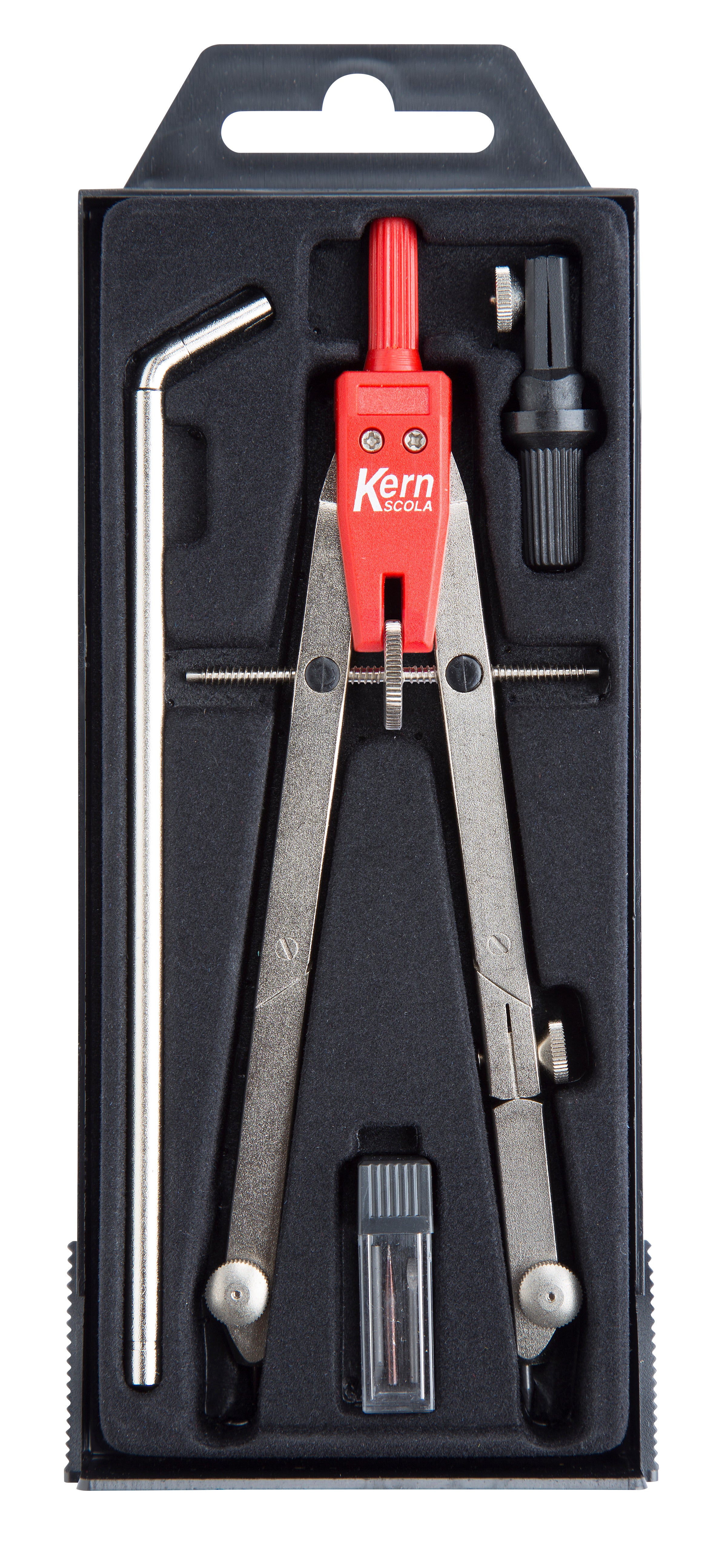 Kern D-4569 A Teilzirkel – Länge 203 mm, max. Kreis-Ø 55 cm, mit Verlängerungsstange