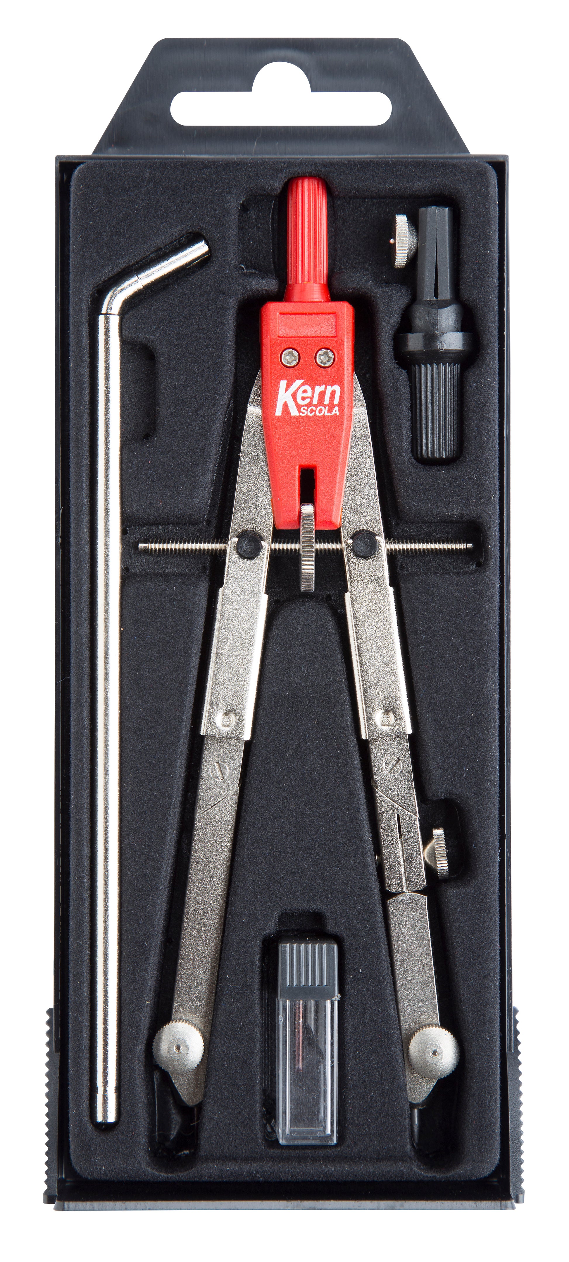 KERN Scola D4589A Schnellverstellzirkel – Länge 208 mm, max. Kreis-Durchmesser 57 cm, mit Verlängerungsstange