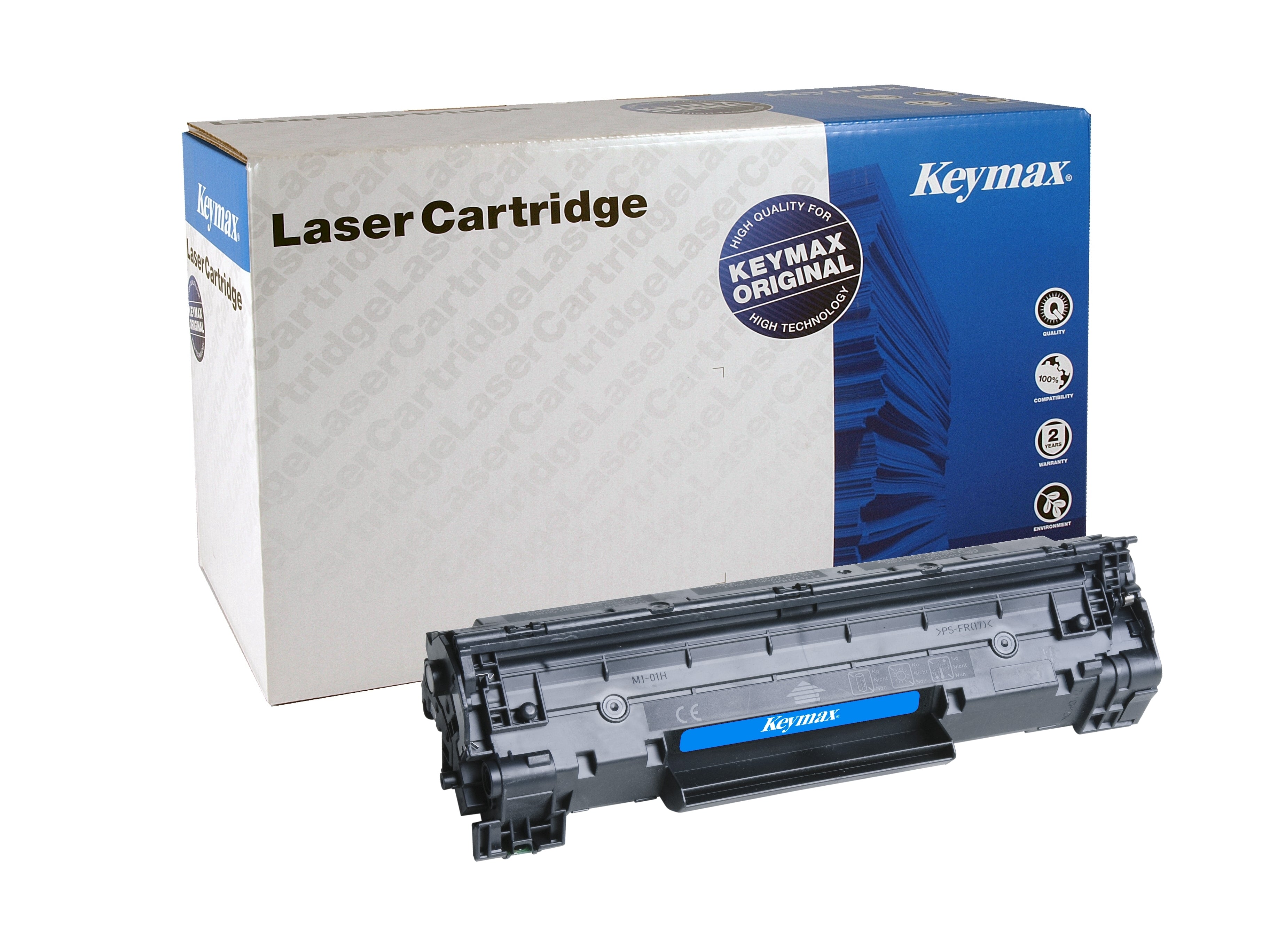 Keymax RMC (CB436A) Schwarz Toner – Wiederaufbereitet – 2'000 Seiten – für HP LaserJet P1505