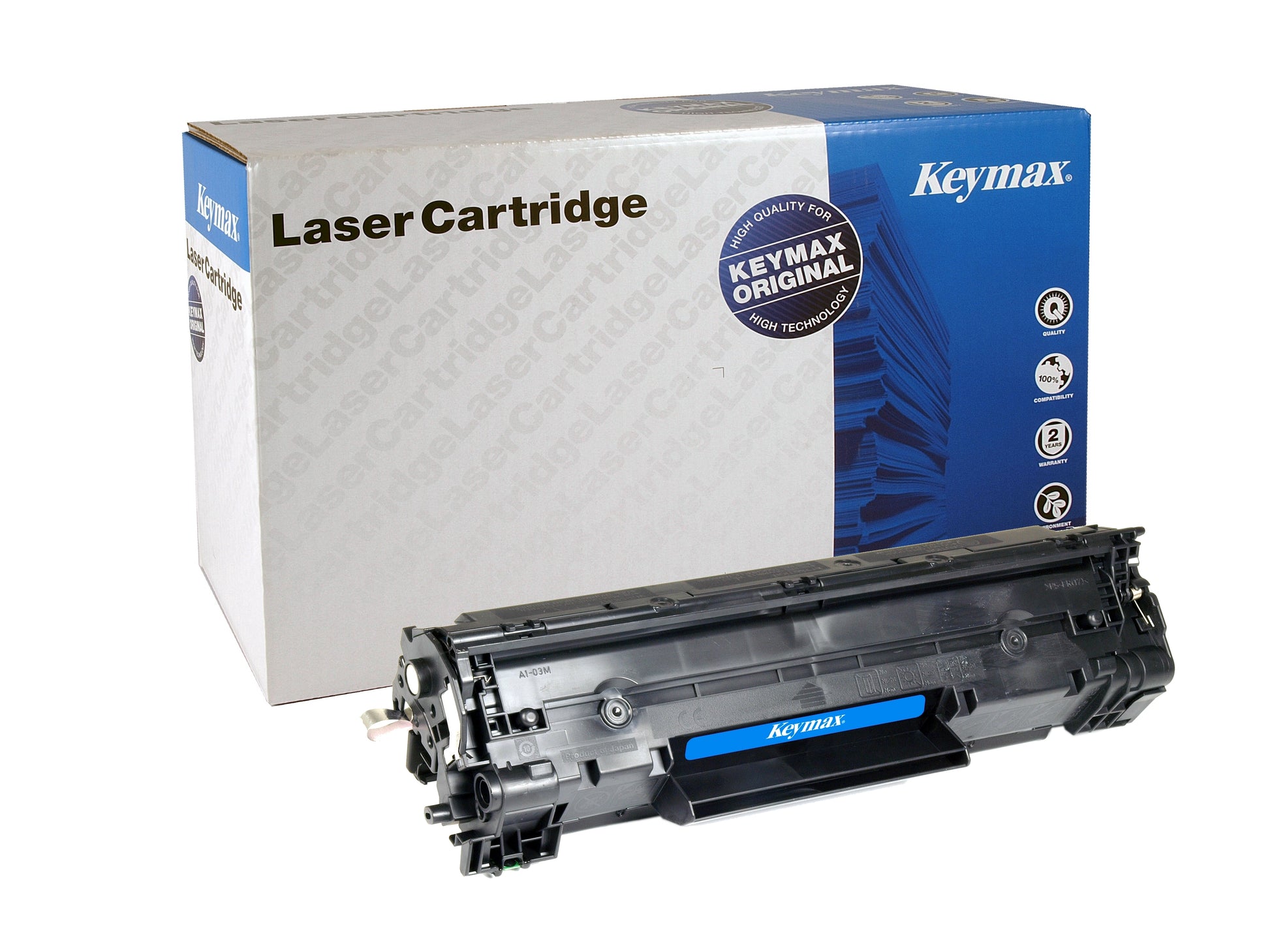 Keymax CB436X Schwarz Toner – wiederaufbereitet XL – für HP LaserJet P1505