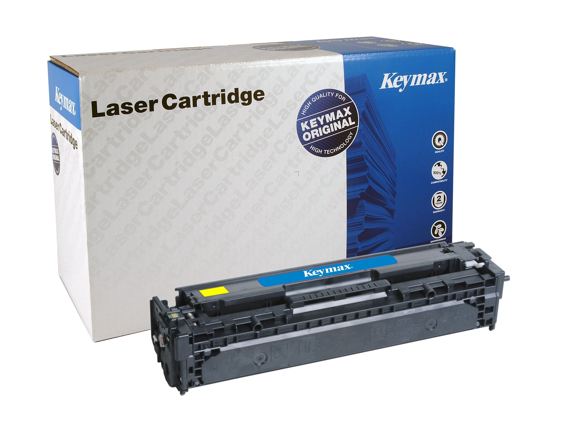 Keymax CB542A Gelber Toner – Wiederaufbereitet – 1'400 Seiten – für HP Color LaserJet CP1210