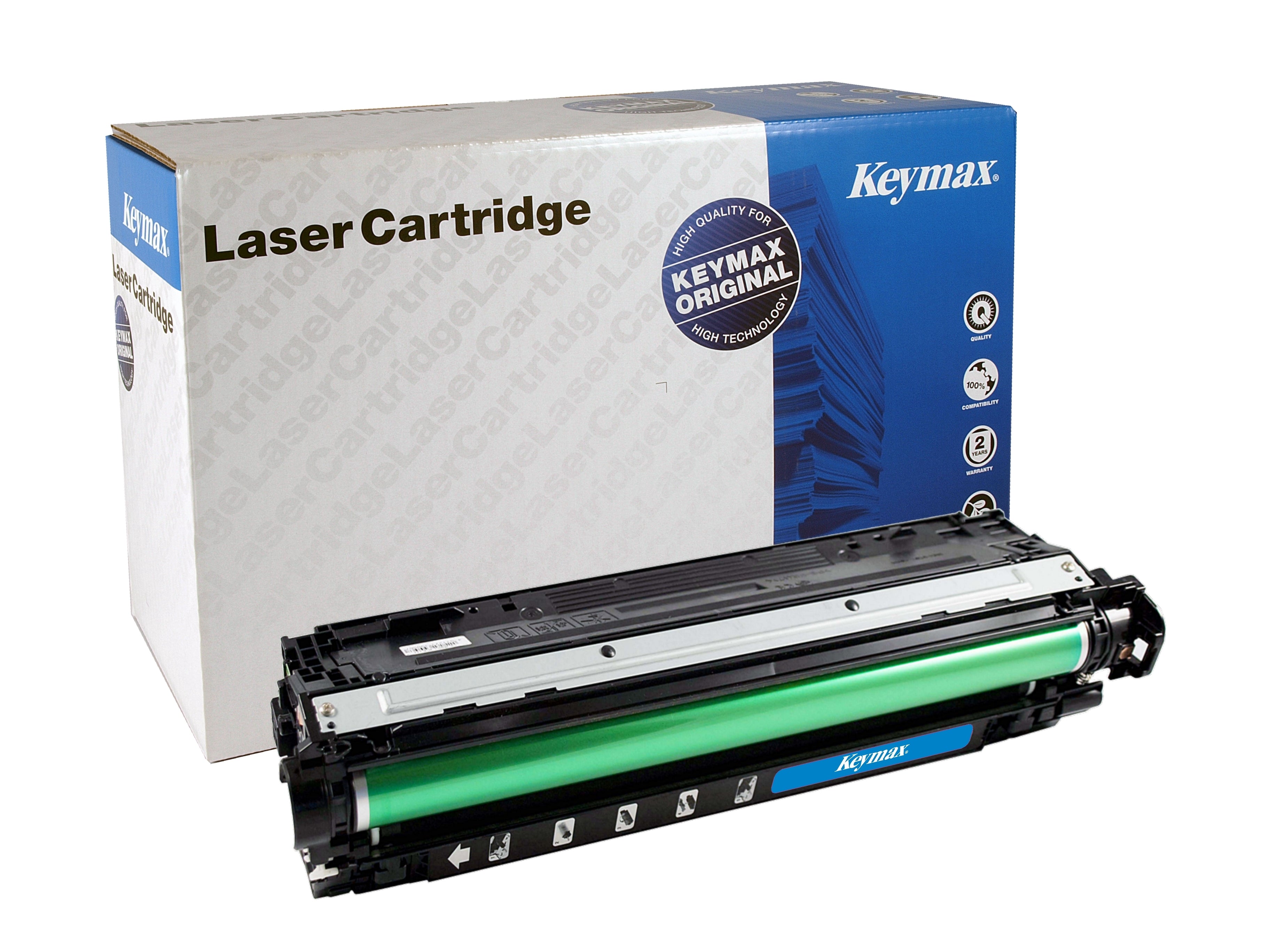 Keymax 270A (CE270A) Schwarzer Toner – Wiederaufbereitet – für HP Color LaserJet CP 5525