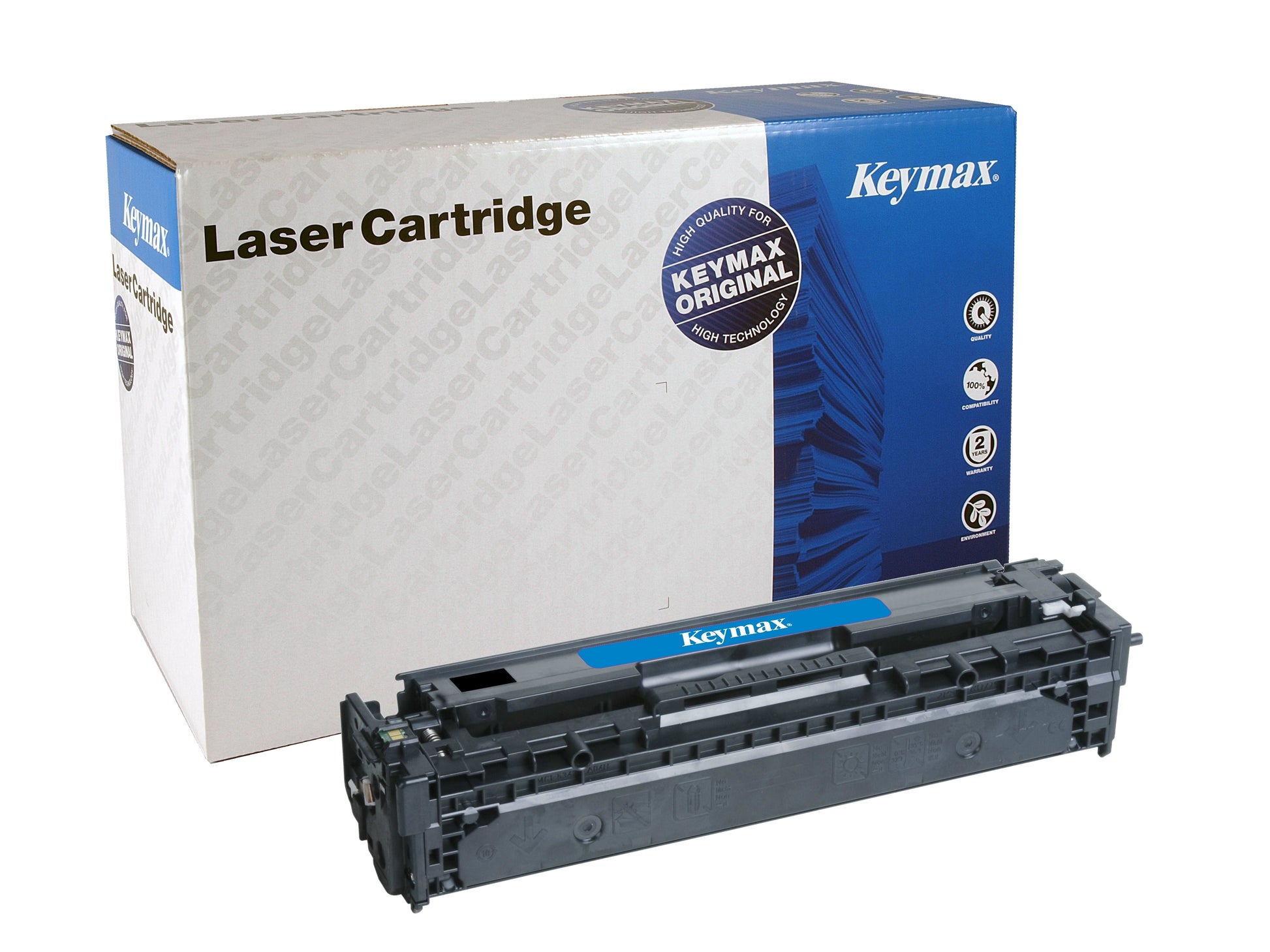 Keymax CE320A Schwarz Toner – wiederaufbereitet – für HP CLJ CP 1525