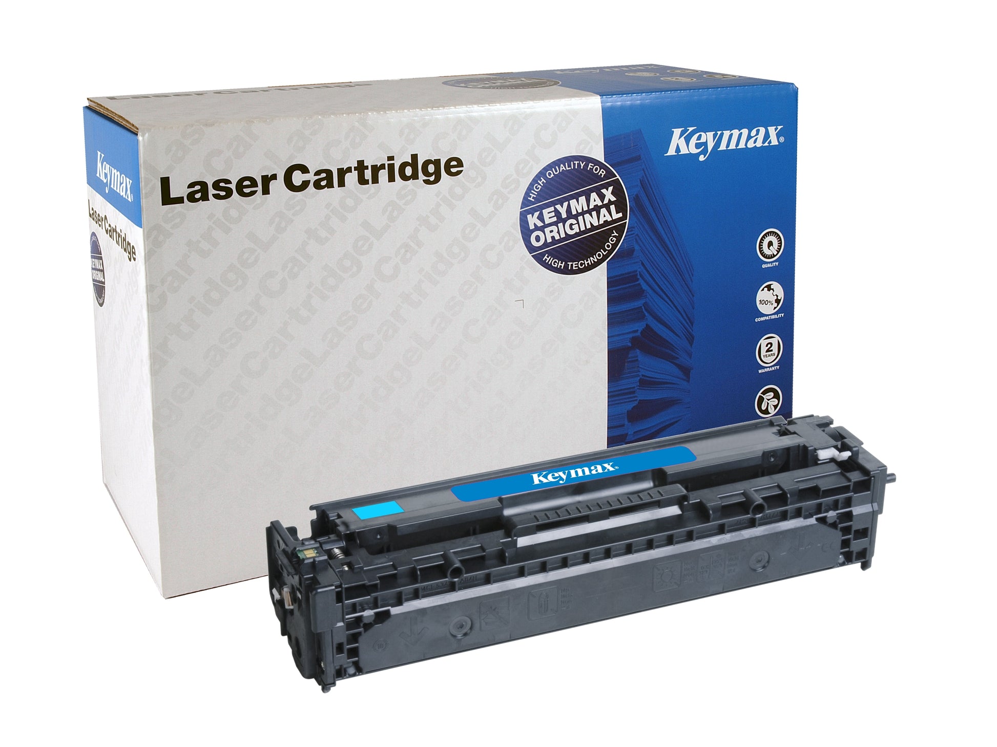 Keymax CE321A Cyan Toner – wiederaufbereitet – für HP Color LaserJet CP 1525