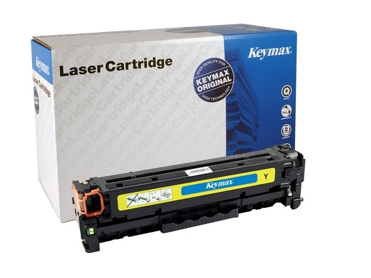 Keymax 212A (CF212A) Gelber Toner – Wiederaufbereitet – 1'800 Seiten – für HP LaserJet Pro 200 M276