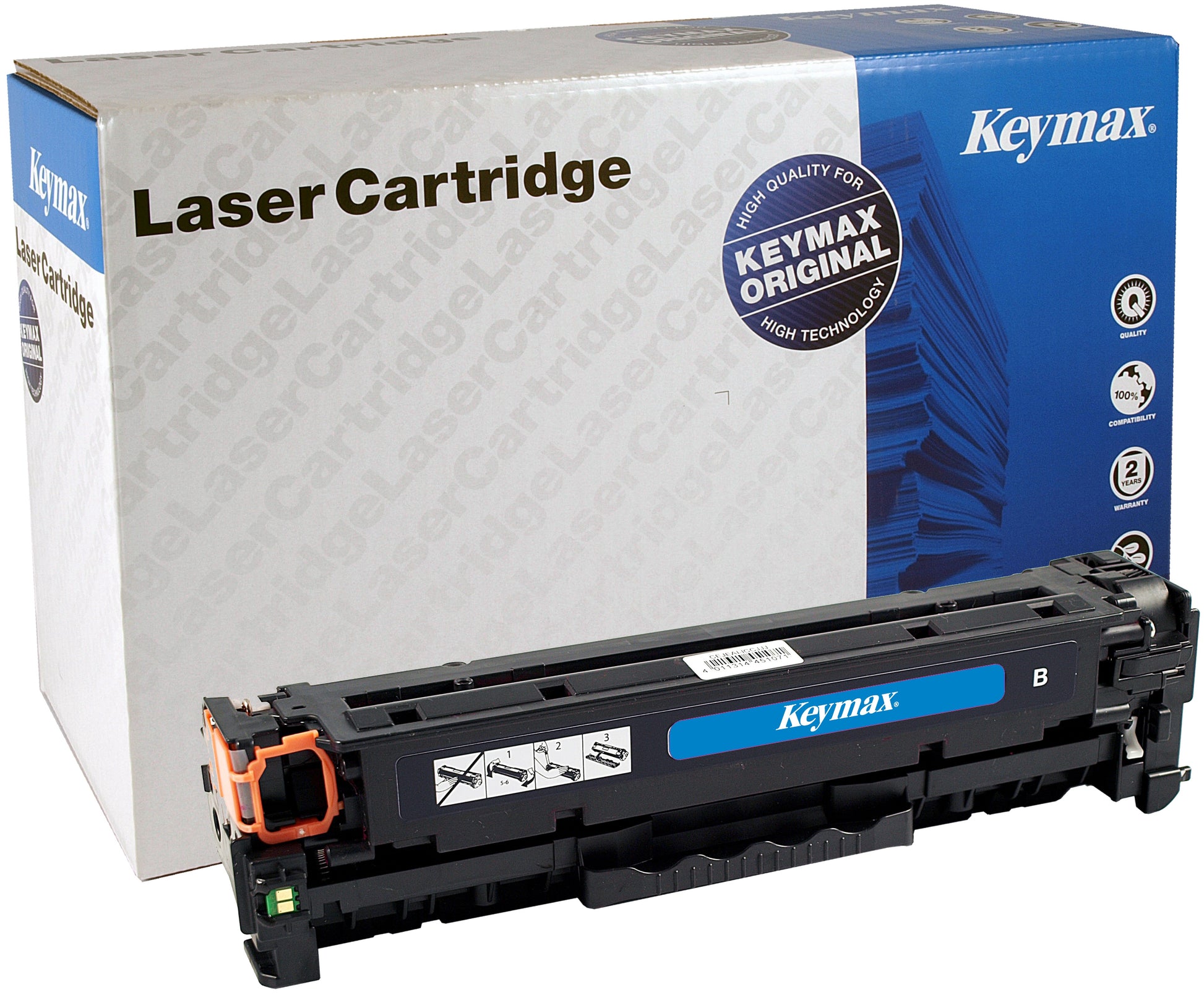 Keymax CRG 718BK Schwarz Toner – Wiederaufbereitet – 3'400 Seiten – für Canon LBP 7200