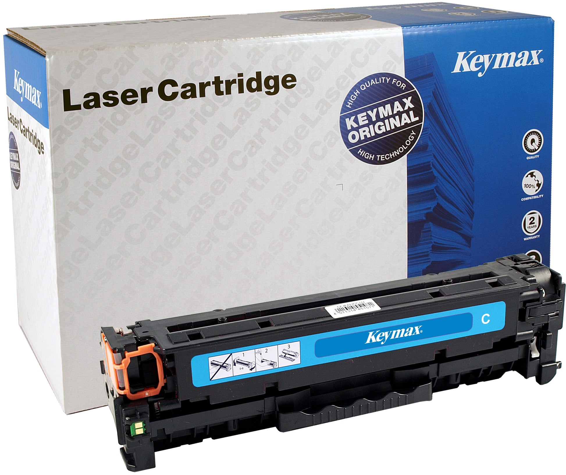Keymax CRG 718C Cyan Toner – Wiederaufbereitet – für Canon LBP 7200