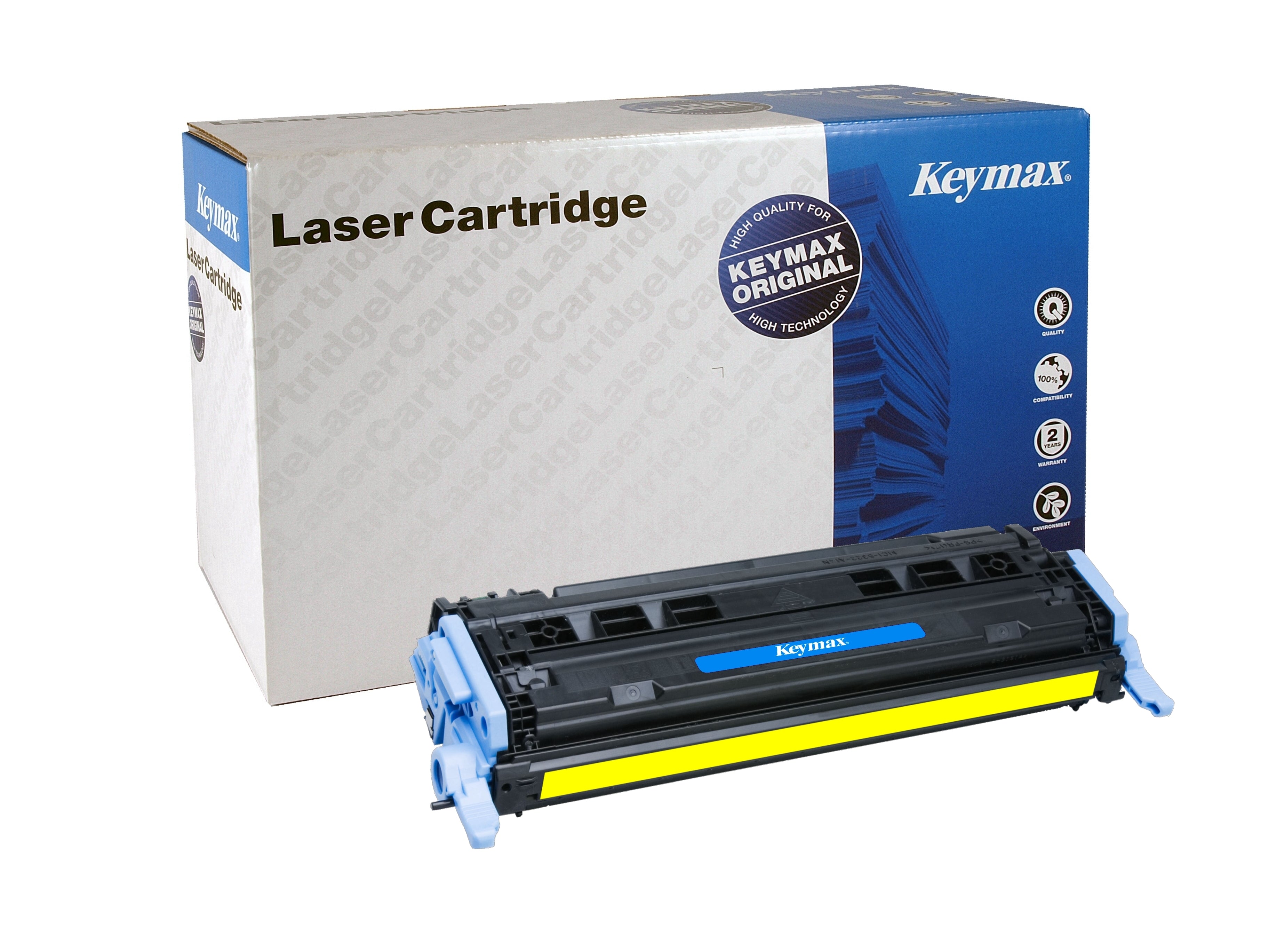 Keymax Q6002A Gelber Toner – Wiederaufbereitet – 2'000 Seiten – für HP Color LaserJet 2600